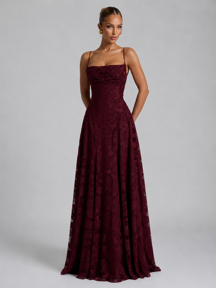 Women's floral print maxi dress. A comfortable and stylish long dress, perfect for summer vacation fashion.