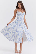 Blue - Flower Print