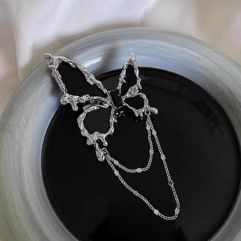 Beautiful flower & chain brooch pin, an elegant gift for her, enhances jackets, dresses, or blouses.