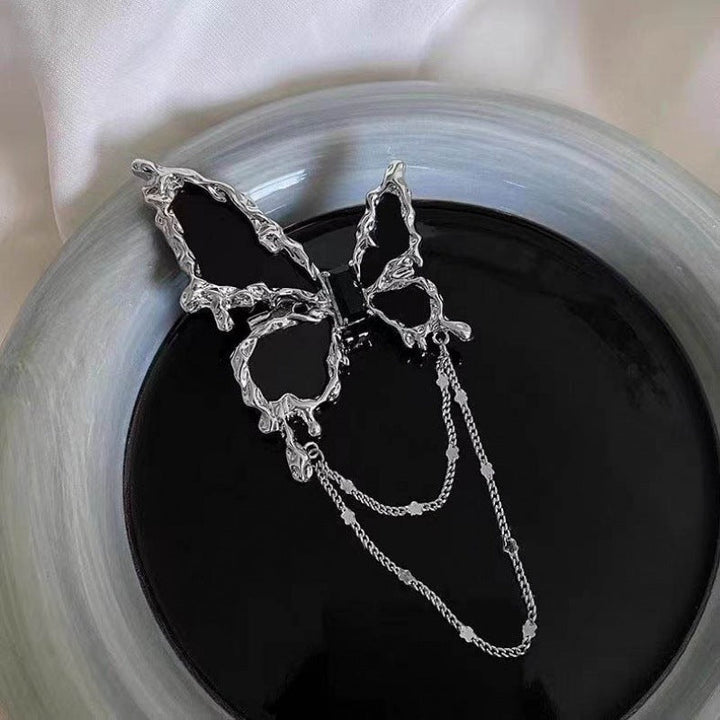 Beautiful flower & chain brooch pin, an elegant gift for her, enhances jackets, dresses, or blouses.