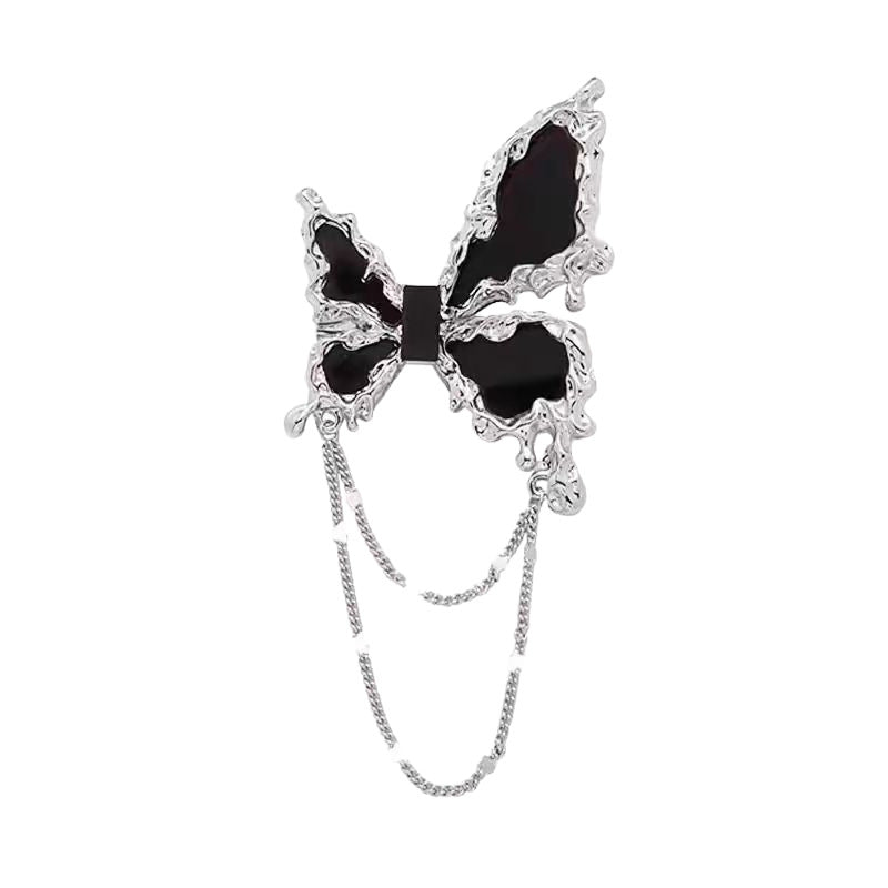 Fashionable flower and chain jewelry brooch, an elegant accessory to elevate women's daily style.