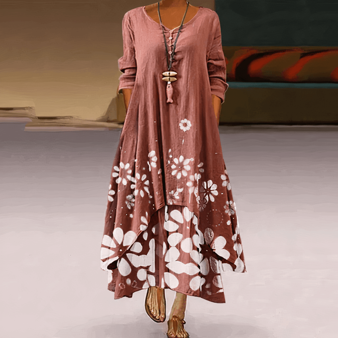 Stylish women's elegant maxi dress, perfect for weddings, parties, or casual outings.