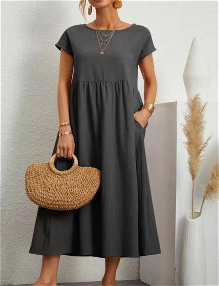 Stunning flowy maxi summer dress for women. Breathable & elegant, ideal for holiday or casual comfort.