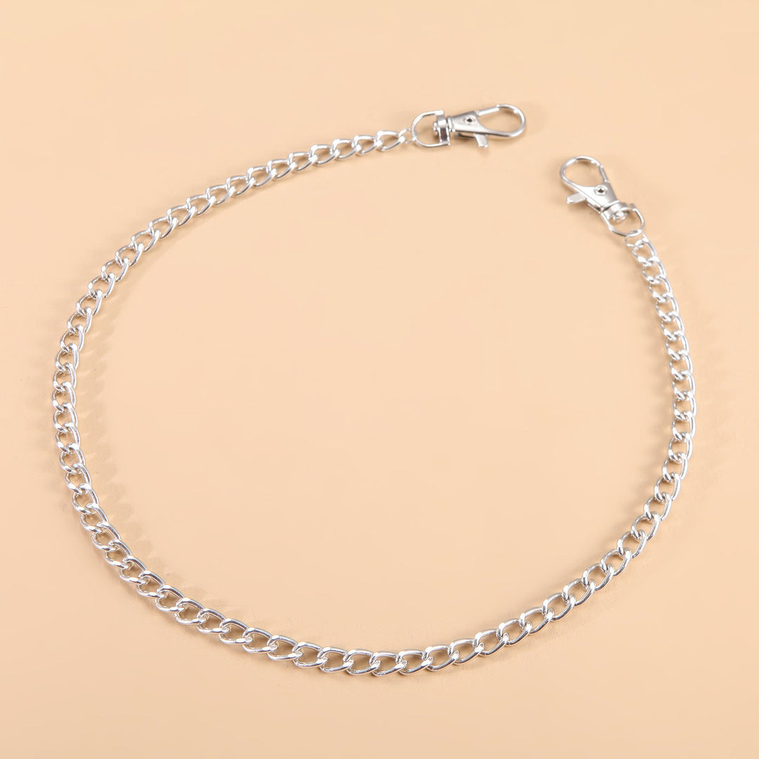Delicate women's chain anklet in silver, an elegant ankle bracelet adding a touch of sophistication.