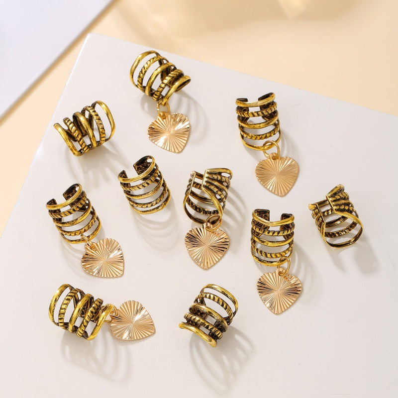 Chic shell pattern hair clip, a unique fashion accessory for women's sophisticated hairstyles.