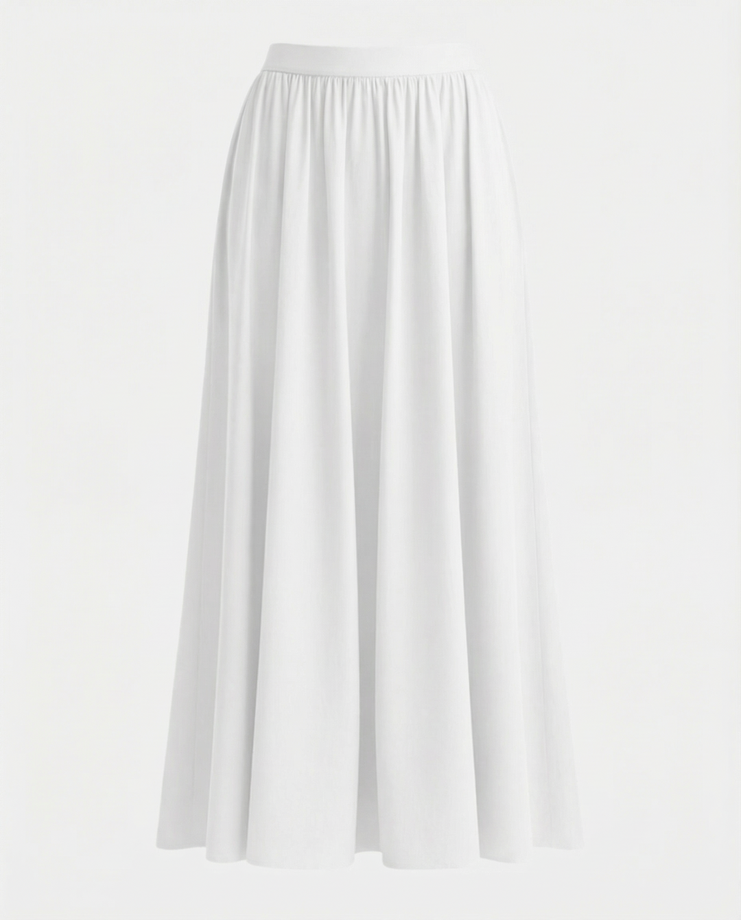 Spring fashion elegant high-waist maxi skirt, flowing design for women's comfort and style.