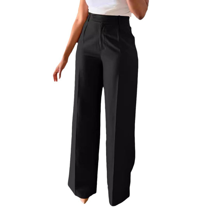 Formal high waist wide leg women's trousers, perfect for elegant events & modern workwear.