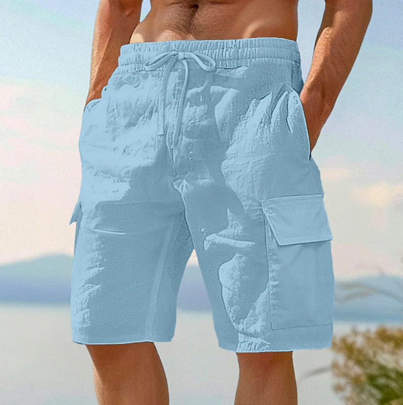 Comfortable women's relaxed fit lace shorts, featuring stylish side pockets for everyday wear.