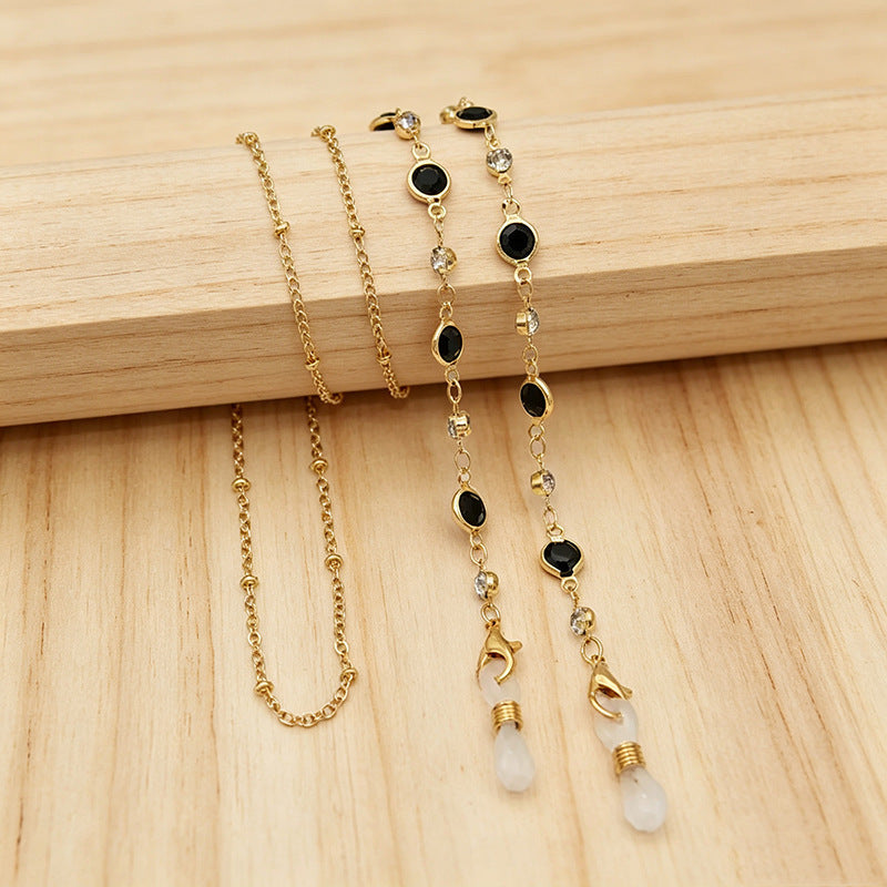 Sparkling colorful crystal layered necklace for women, gold-toned, delicate yet bold fashion accessory.