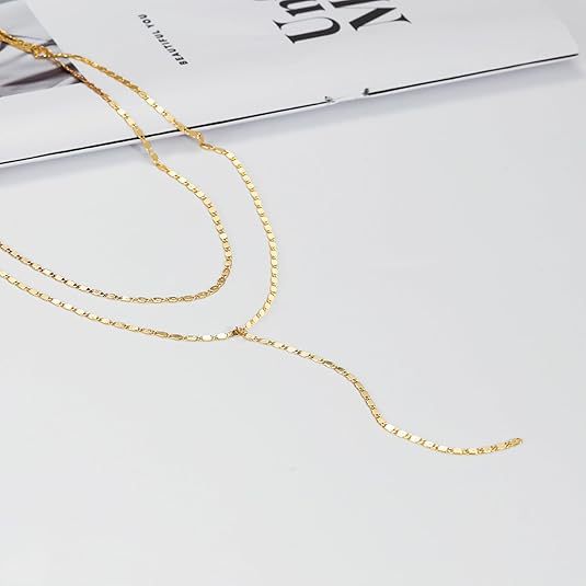 Glamorous layered rhinestone drop necklace for women. A sparkly, elegant statement piece; ideal gift for her.