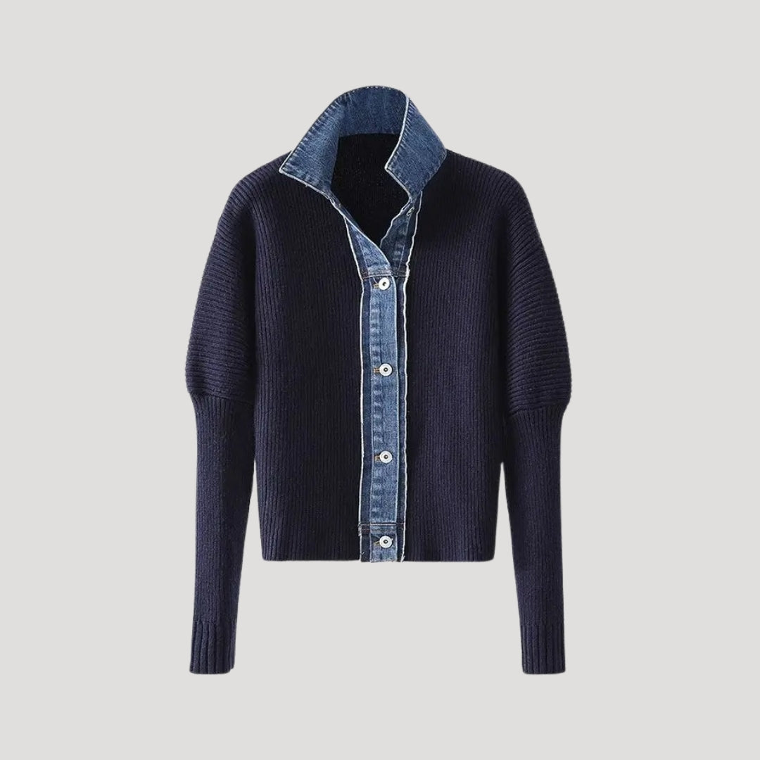 Elegant women's layered spring cardigan jacket, perfect for chic casual fashion or versatile outerwear.