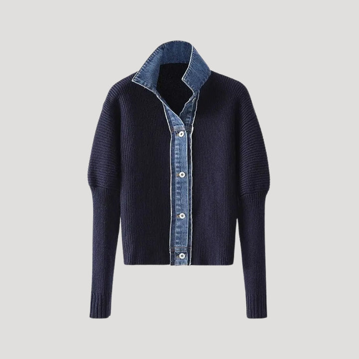Elegant women's layered spring cardigan jacket, perfect for chic casual fashion or versatile outerwear.