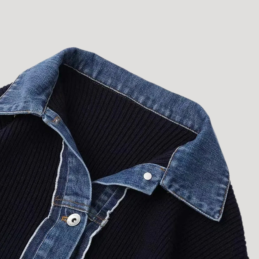 Versatile women's spring cardigan jacket with elegant layered design, ideal for casual or dressy spring fashion.