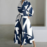Blue and white