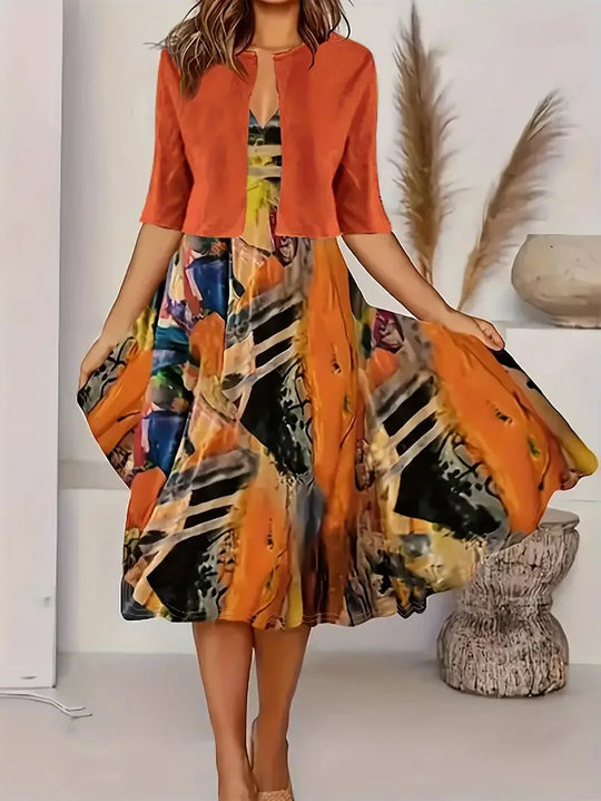 New women's long dress, elegant and versatile maxi style, timeless flowy design for modern fashion.