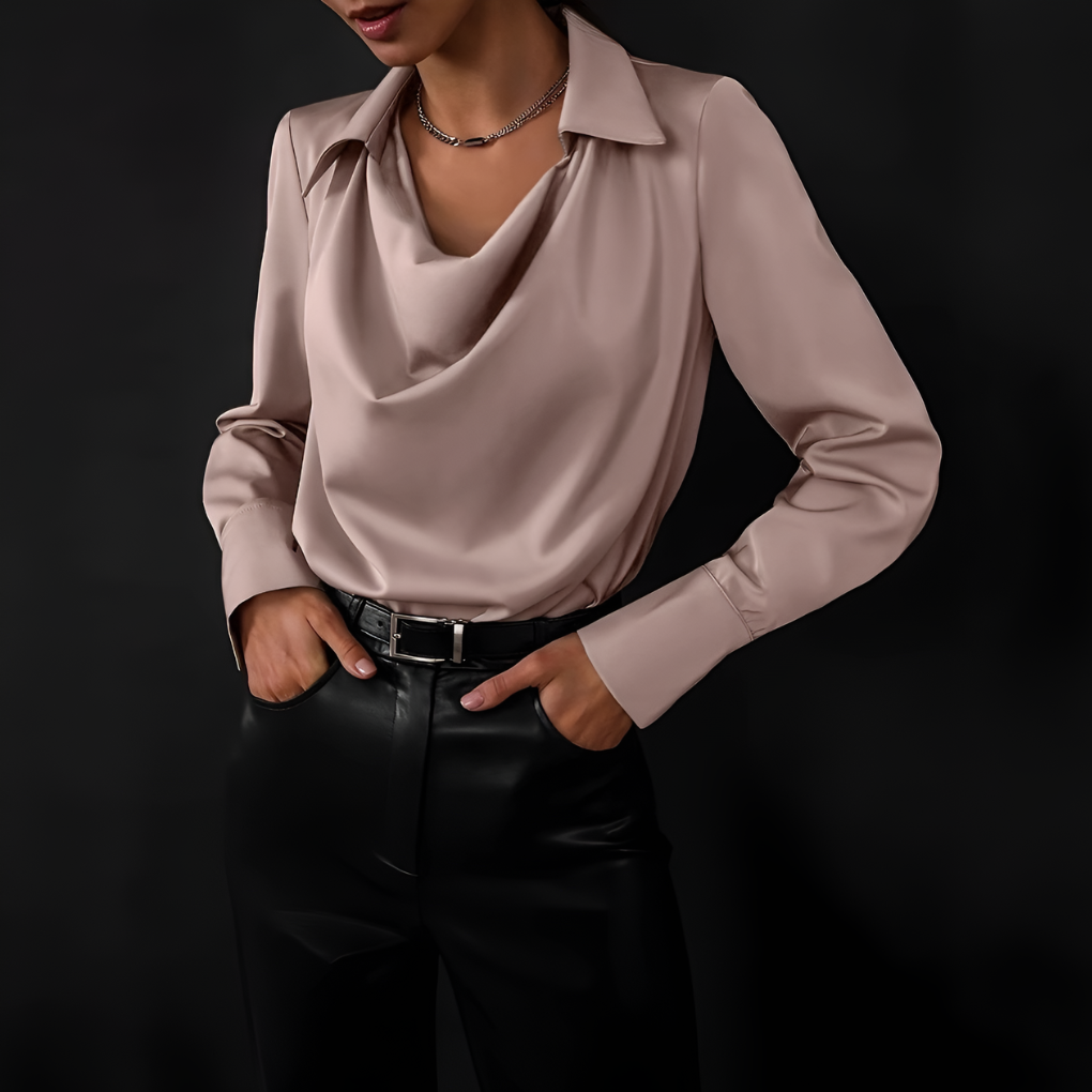 Elegant women's long sleeve blouse for a luxurious, stylish, and versatile look. Perfect for formal or casual wear.
