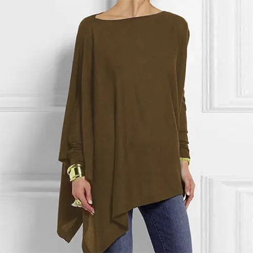 Chic women's long sleeve top, perfect for fall & winter. Elegant and versatile classic style everyday blouse.
