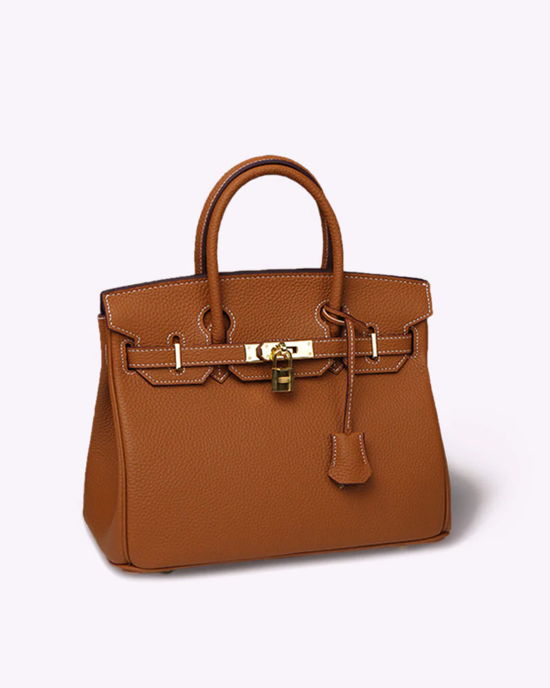 Stylish women's travel tote bag. Elegant luxury handbag with excellent organization for on-the-go essentials.
