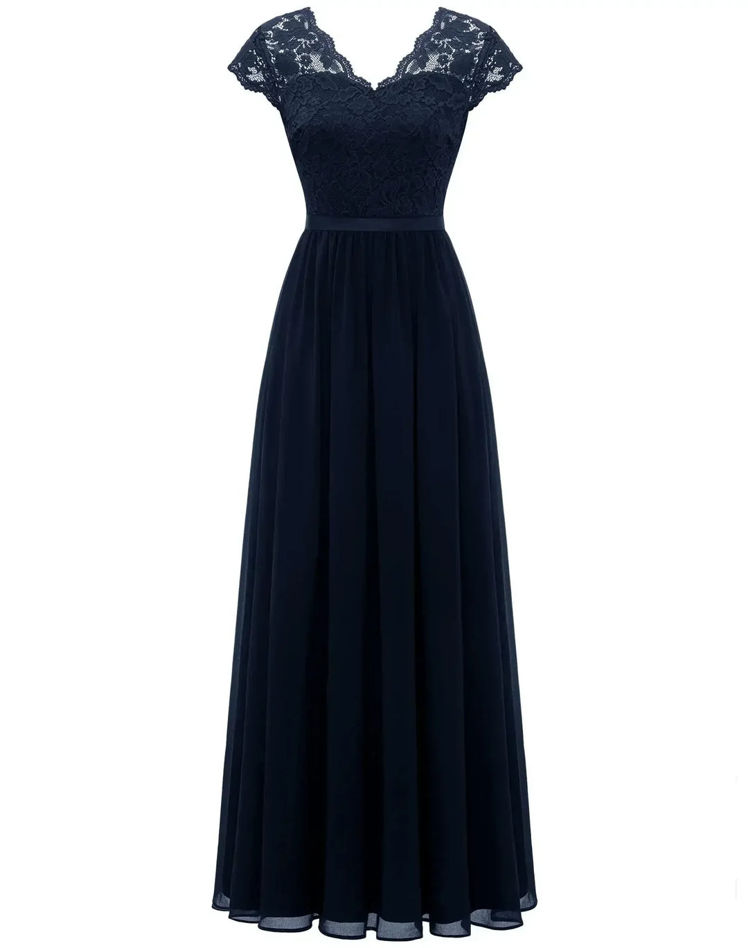 Romantic women's flowing maxi dress, an elegant evening gown for formal events & special occasions.