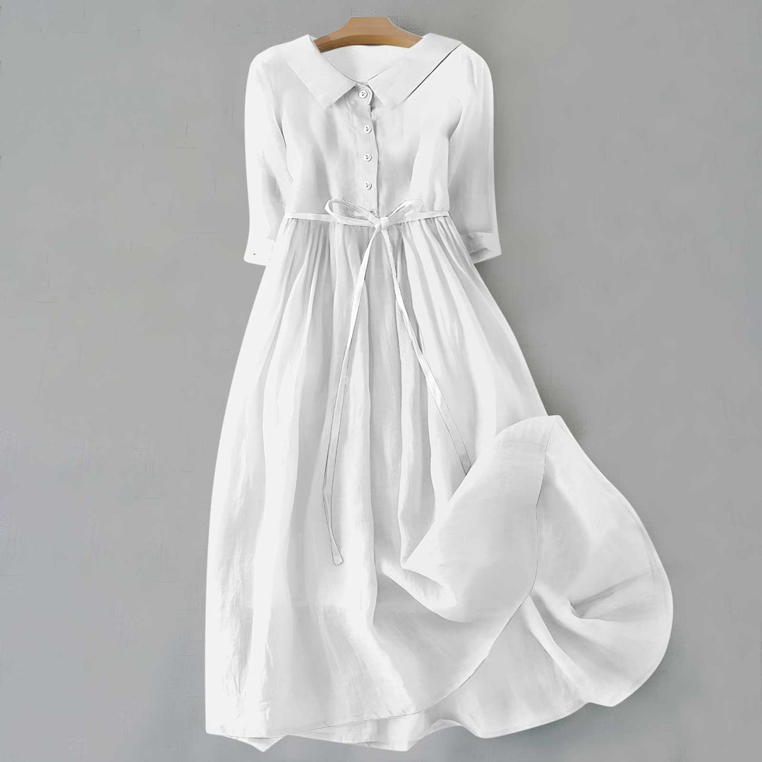 Flattering women's summer maxi dress. Elegant casual fashion for effortless style.