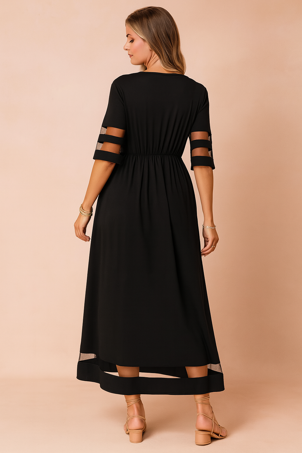 Sophisticated burgundy women's maxi dress with pockets. Timeless design, perfect for elegant fashion & comfortable wear.