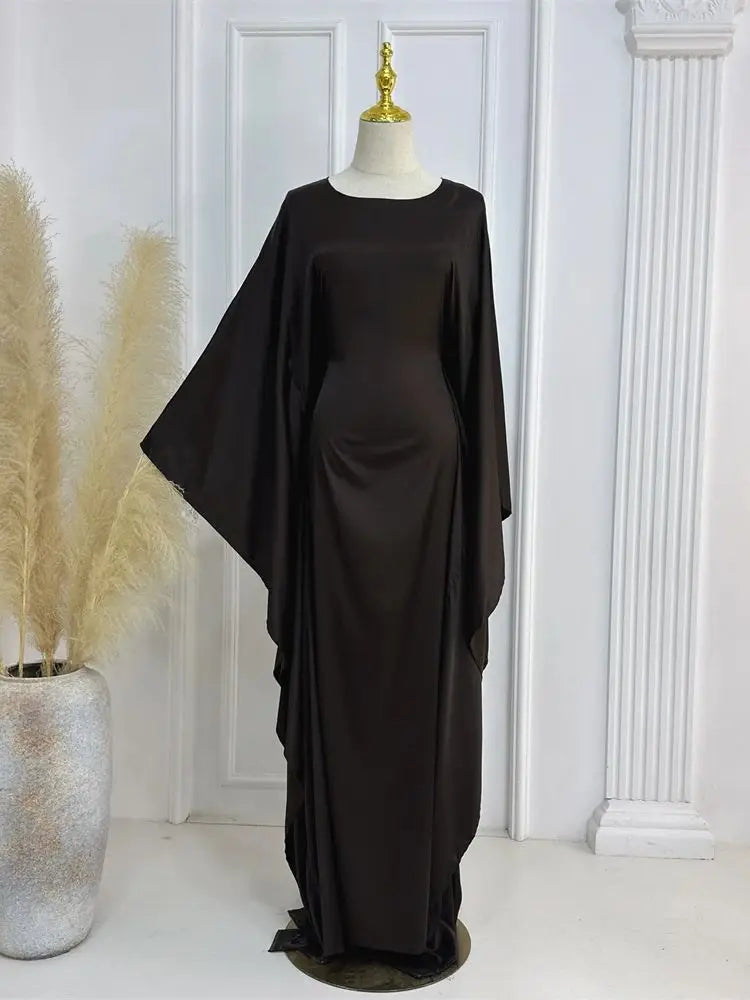 New women's party dress: elegant maxi with delicate spaghetti straps & stylish high slit.
