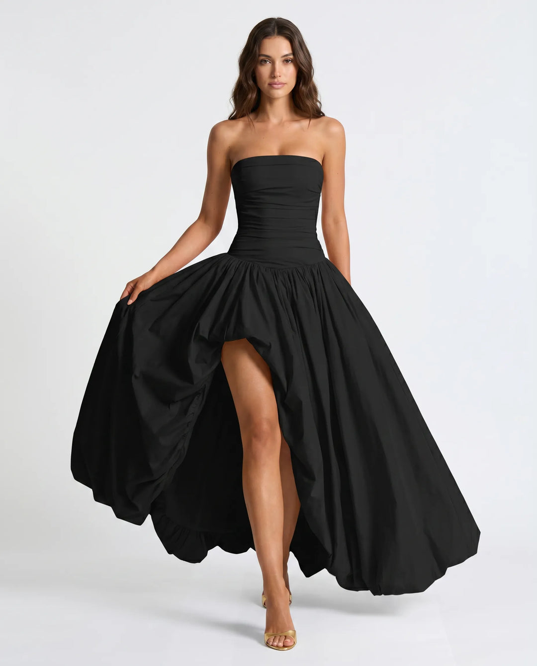 Glamorous women's elegant evening gown, perfect for making a sophisticated statement at any occasion.