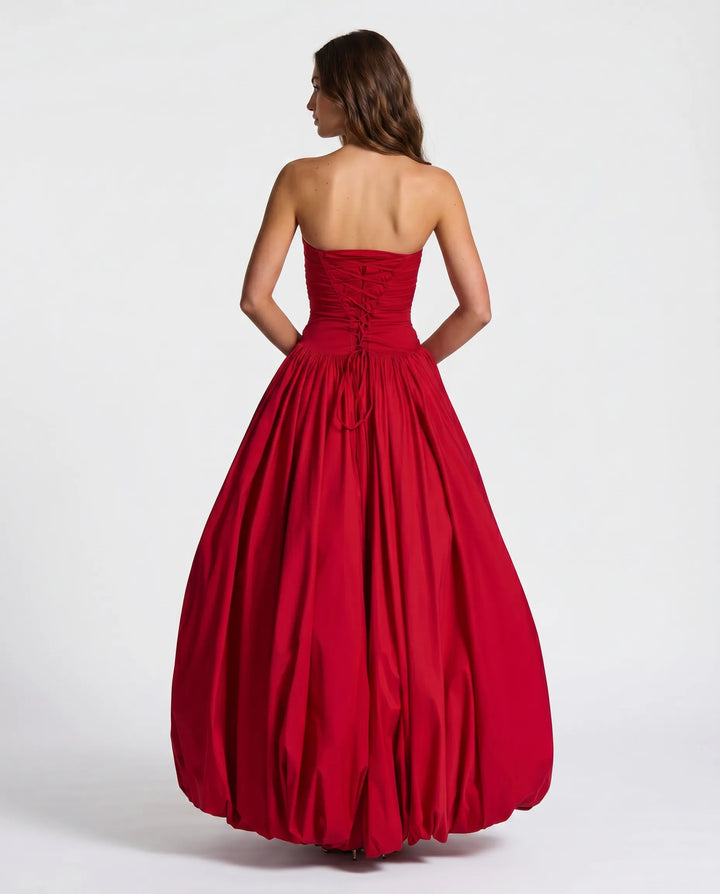 Feminine & elegant women's evening dress, a classic long gown for formal events & stylish parties.