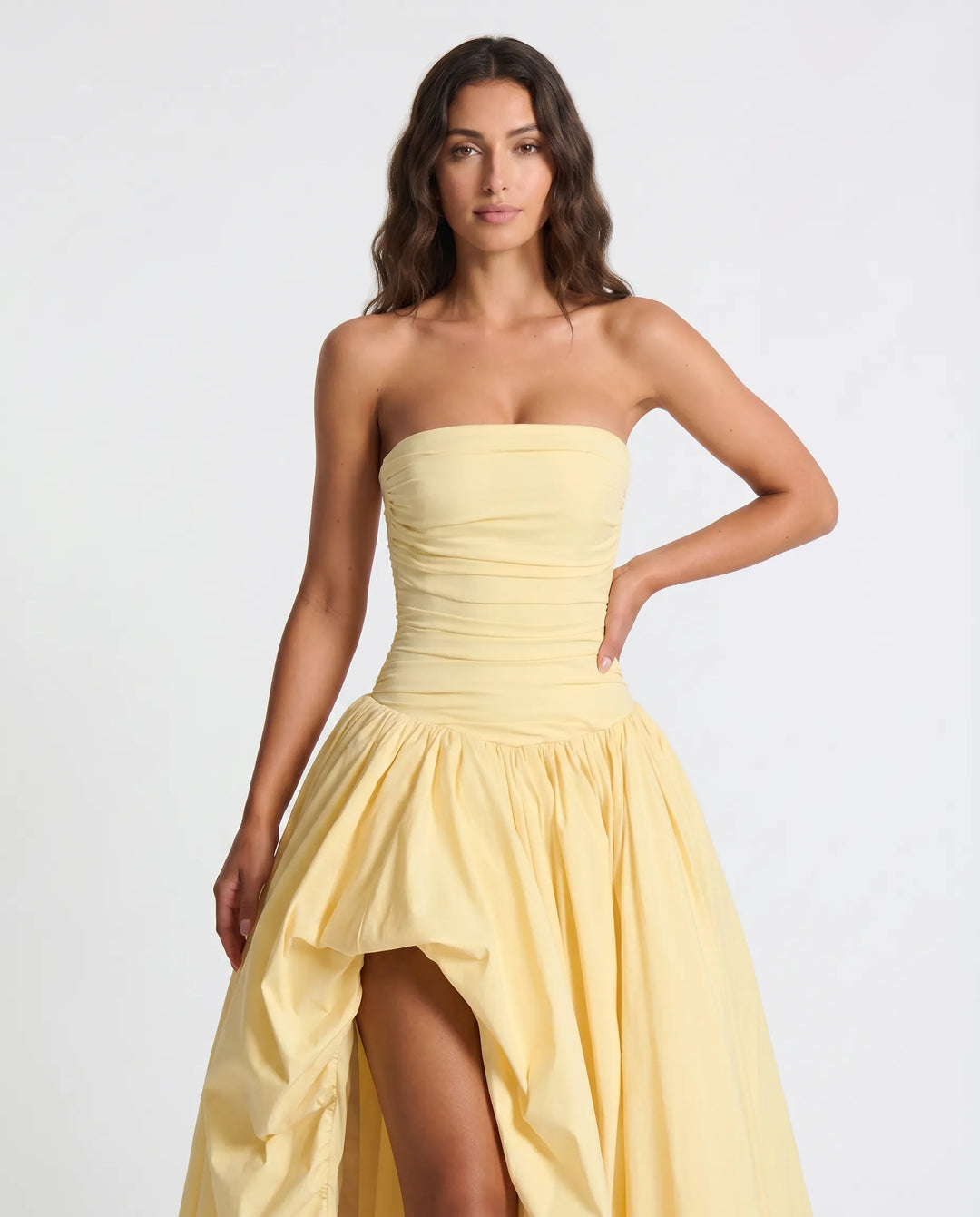 Statement long formal gown for women. Elegant evening wear, ideal for special occasions & galas.