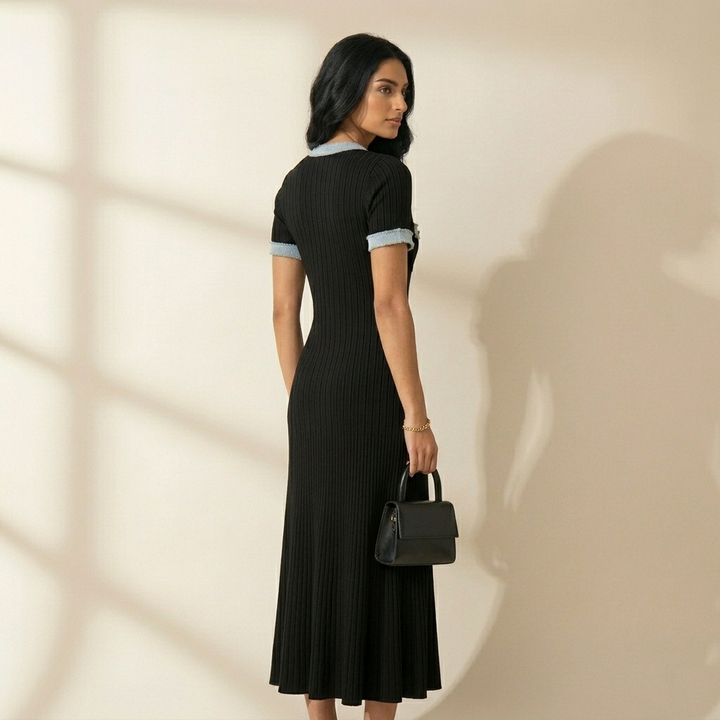 Versatile women's midi dress in an elegant style, suitable for both casual and formal occasions. Comfortable fit.
