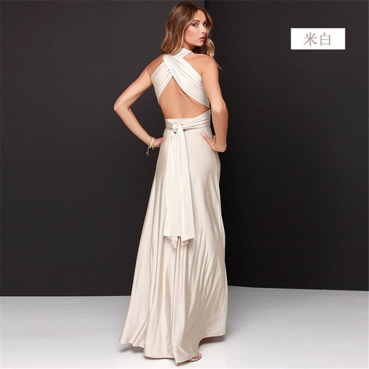 Stylish women's infinity dress, a versatile maxi gown designed for elegant formal and party wear.