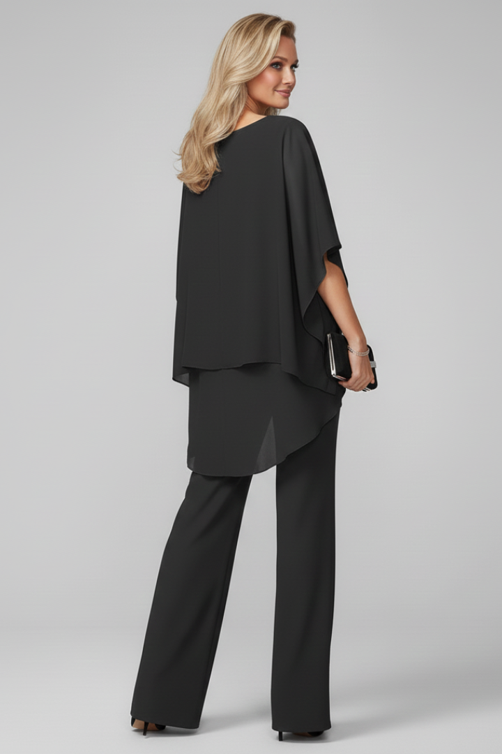 Stylish women's wide-leg jumpsuit with off-shoulder design, creating an effortless summer silhouette.