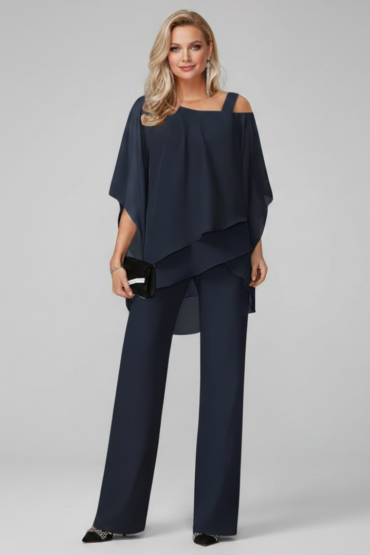 Effortless off-shoulder wide-leg jumpsuit, a comfortable and elegant women's summer fashion statement.