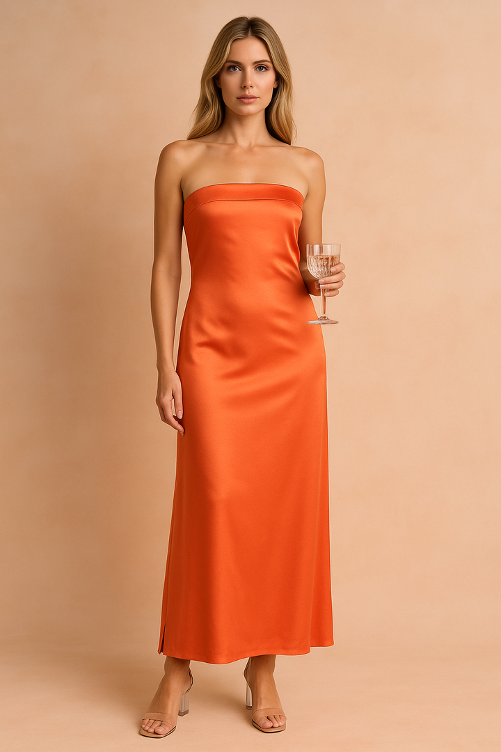 Elegant women's off-the-shoulder maxi dress, perfect evening gown for formal events & special occasions.