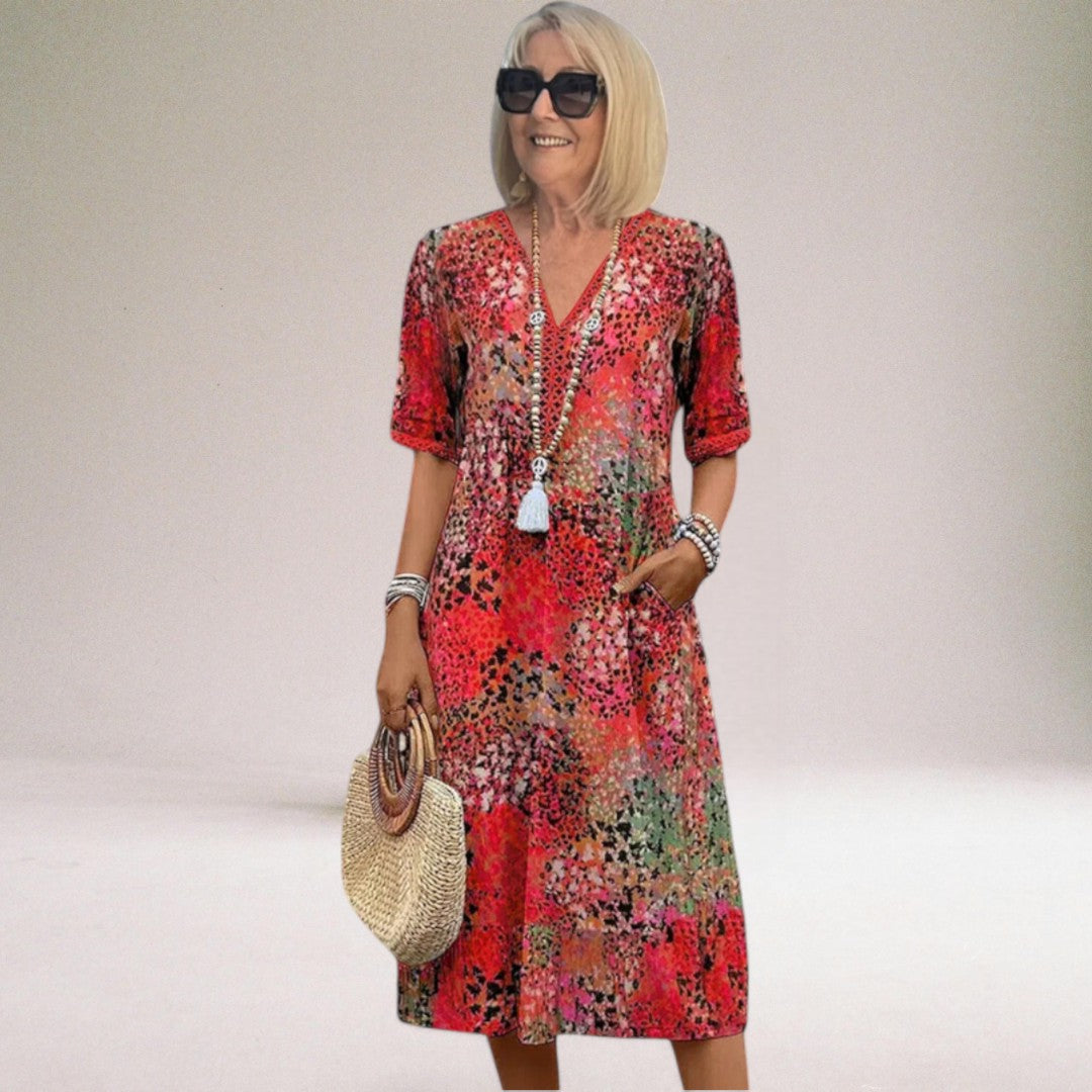 Elegant women's one-shoulder floral print midi dress, perfect for spring/summer parties & special occasions.