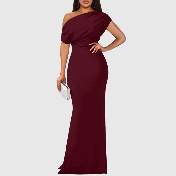 Stunning women's one-shoulder gala dress, perfect formal wear for special events & evening parties.