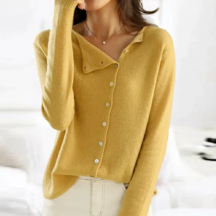 Stylish women's comfort cardigan, one size. Elegant layering sweater for winter wear and everyday fashion.