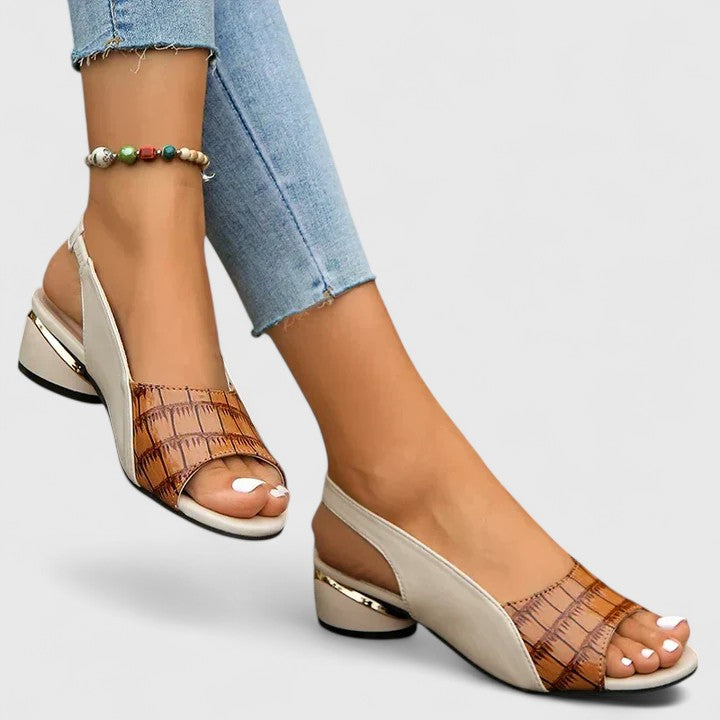 Versatile brown open-toe elegant women's sandals, comfortable for summer casual chic.