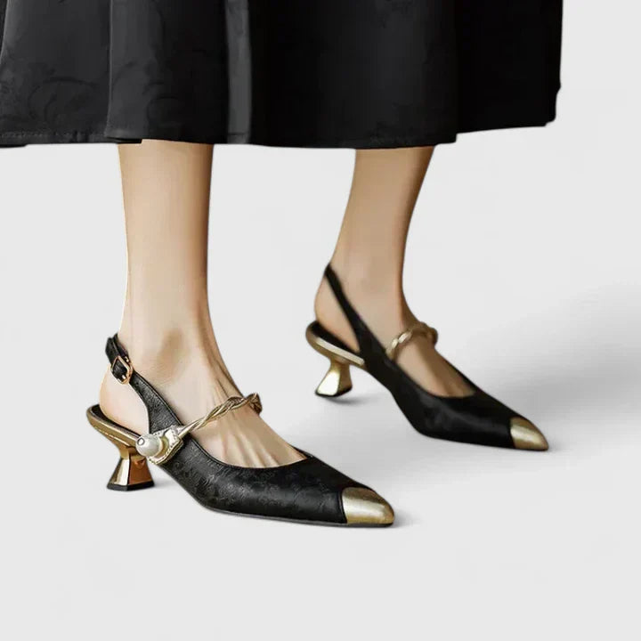 Chic women's orthopaedic kitten heels. Elegant, comfortable footwear designed for stylish all-day wear & support.