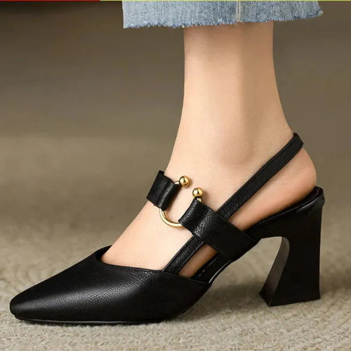 Women's orthopedic high heels providing advanced arch support & cushioning for foot pain relief and comfort.