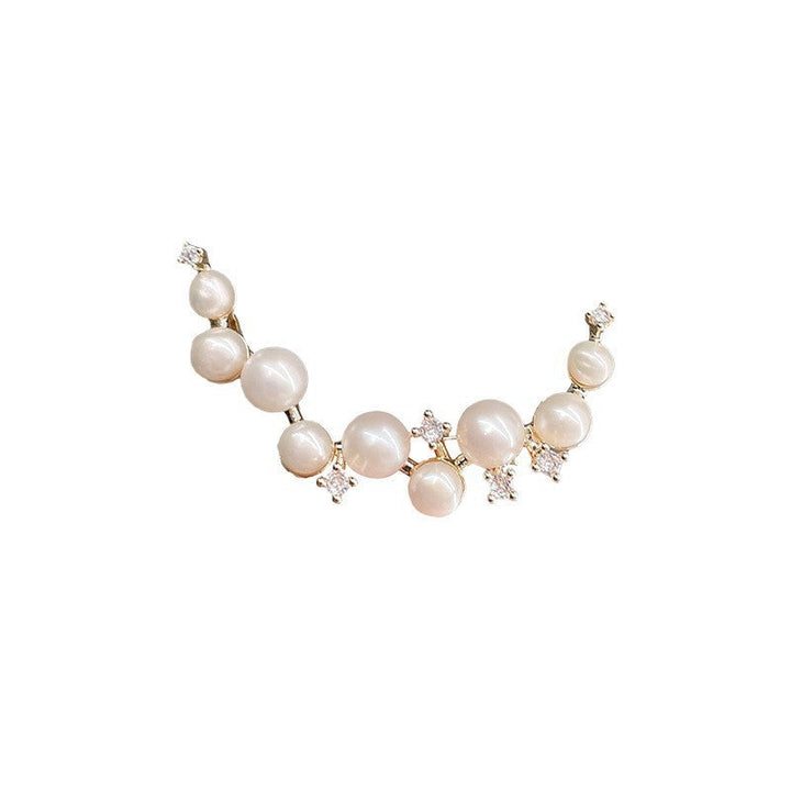 Long delicate pearl drop earrings, gold-plated, enhancing women's elegance for both daily & special events.