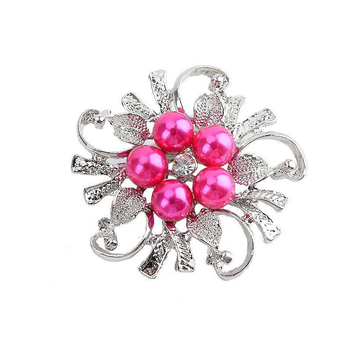 Beautiful pearl set brooch pin, an elegant floral jewelry gift for women for any formal occasion.