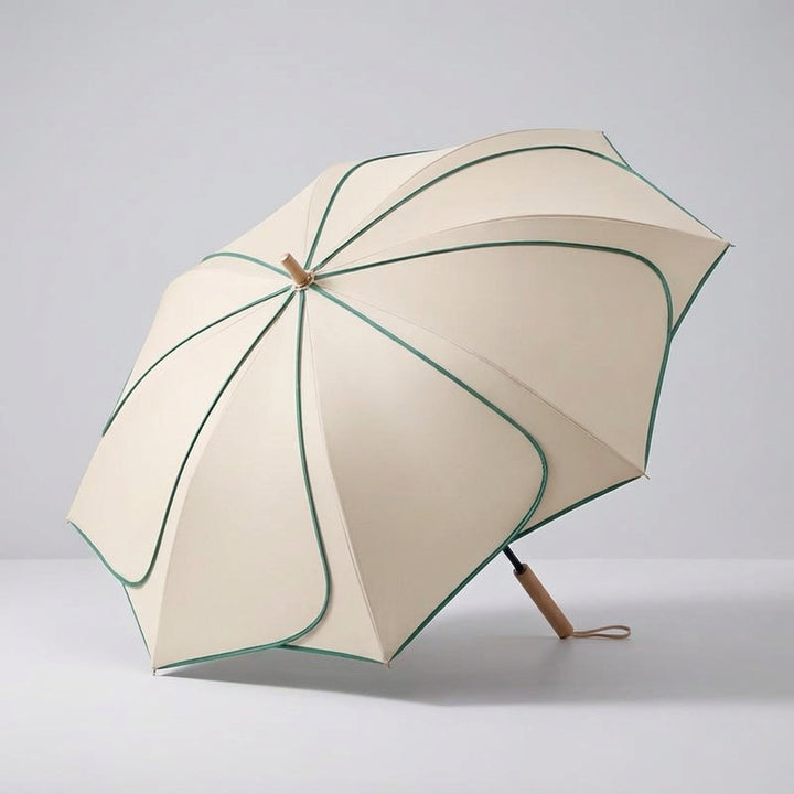 High-quality women's umbrella (WC2026) featuring an elegant petal shape for both UV & rain protection.