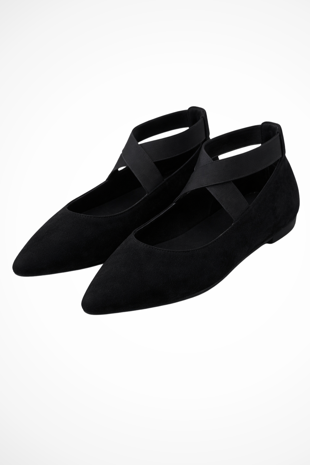 Comfortable women's slip-on ballet flats, featuring a chic pointed toe and supportive ankle strap.