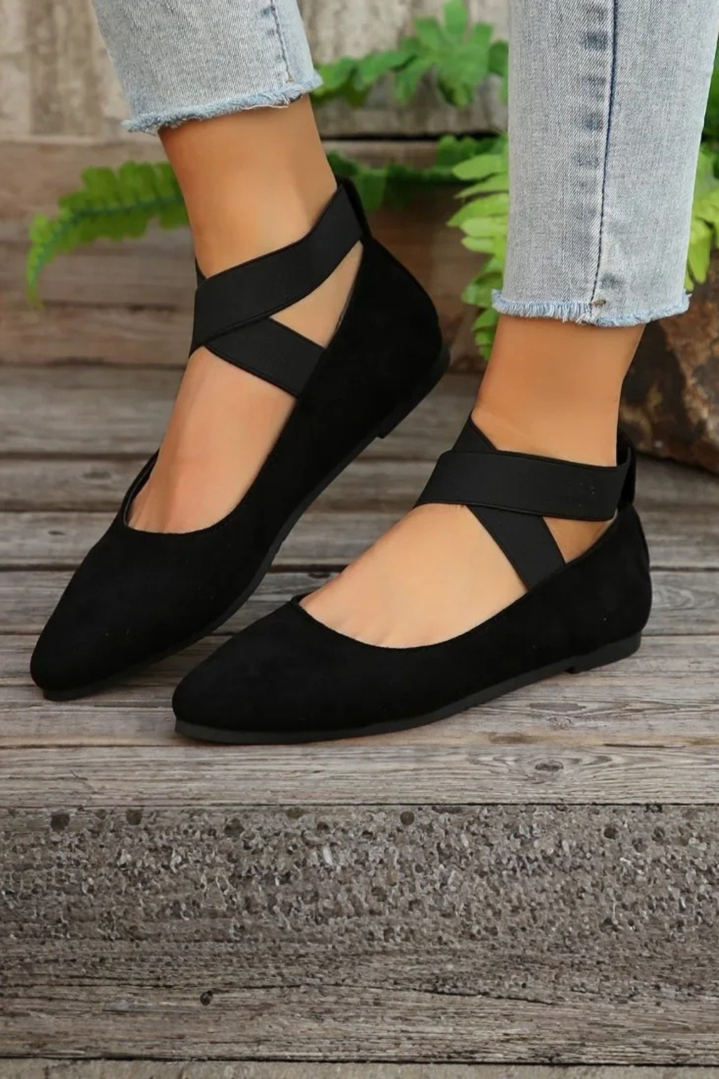 Versatile elegant women's flats with pointed toe and delicate ankle strap for various occasions.