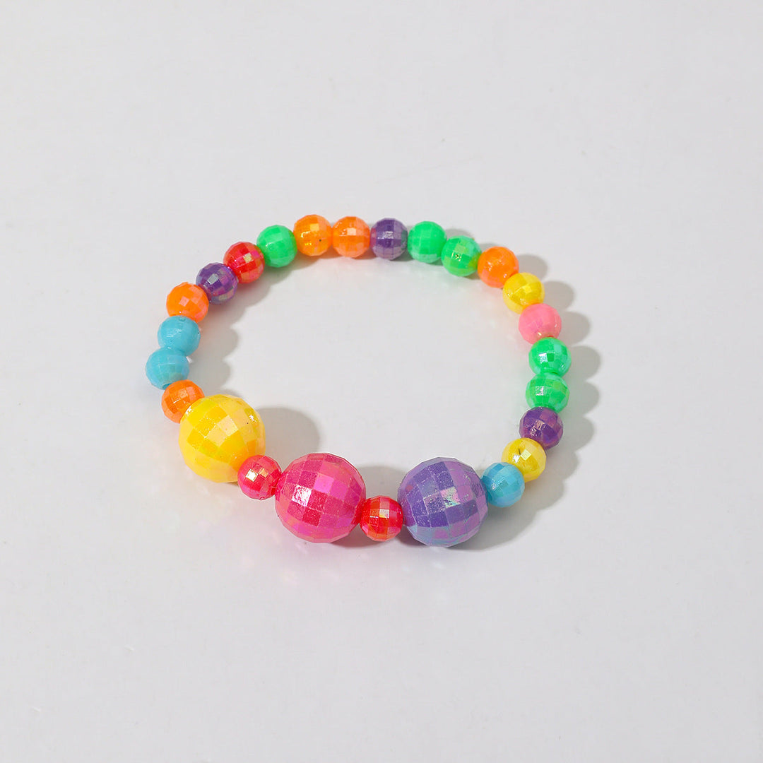 Gift for her: Elegant red crystal bead bracelet with a charming heart, women's jewelry.