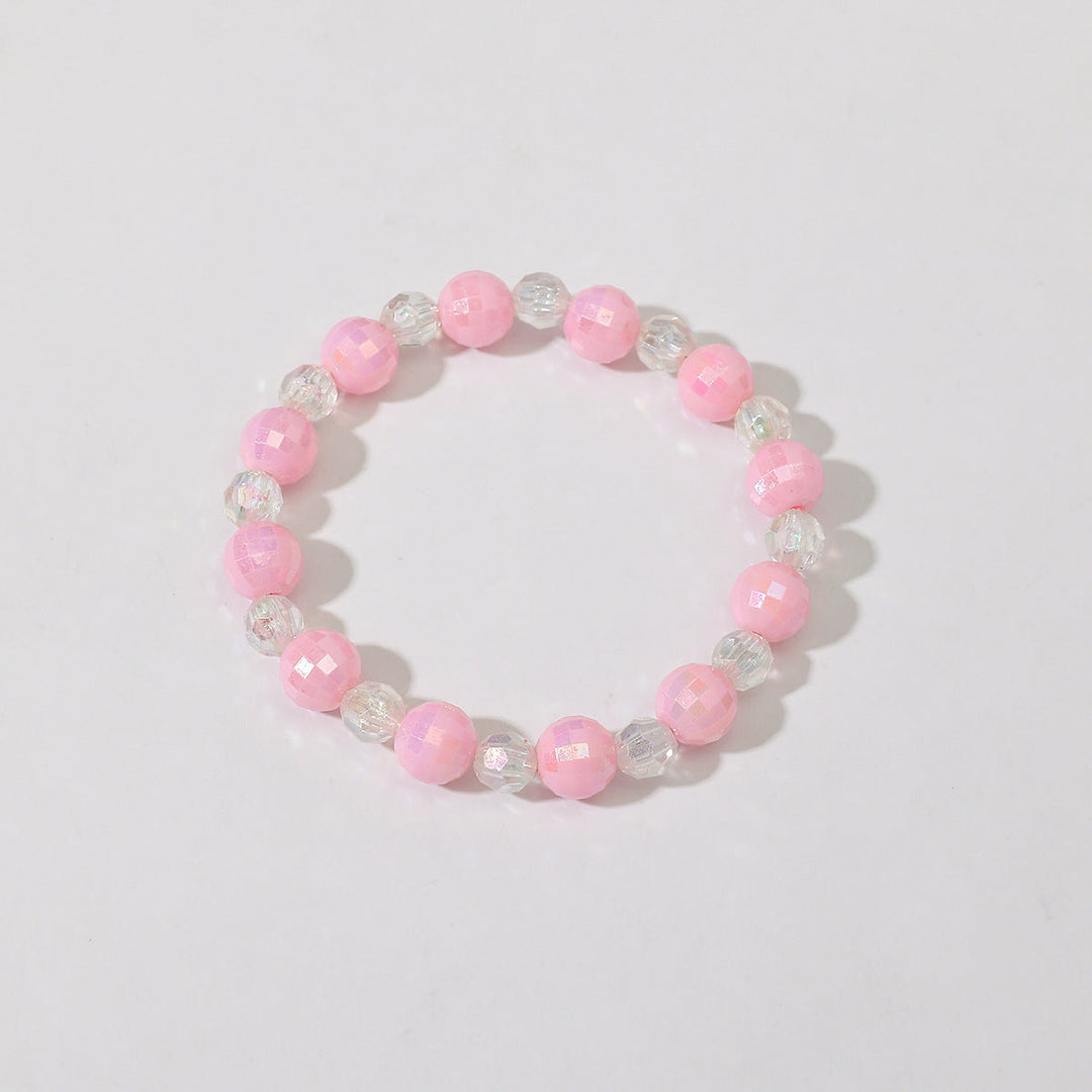 Women's elegant red bead bracelet with a charming heart accent, a perfect fashion statement.