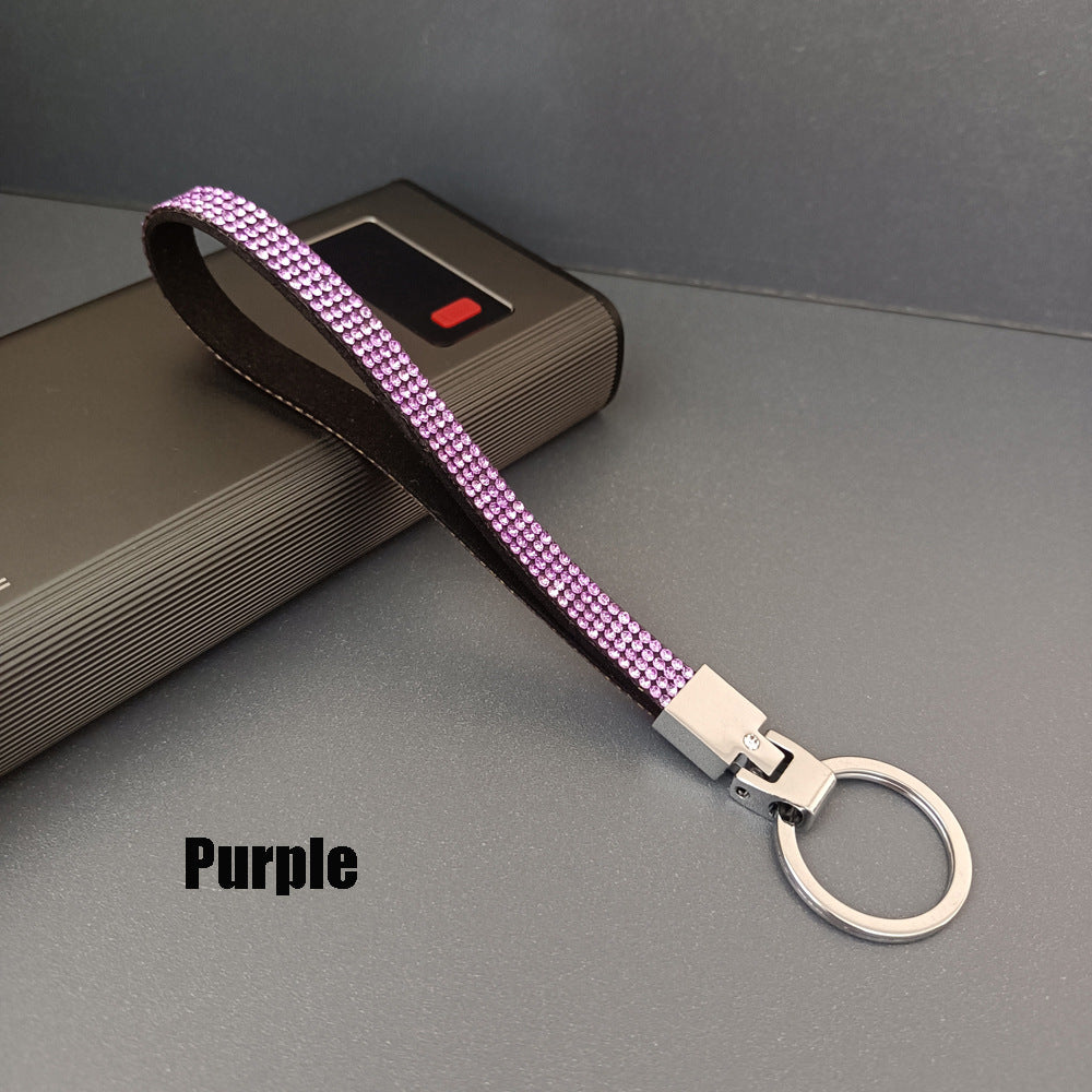 High-quality women's rhinestone keychain, durable and stylish bag accent.