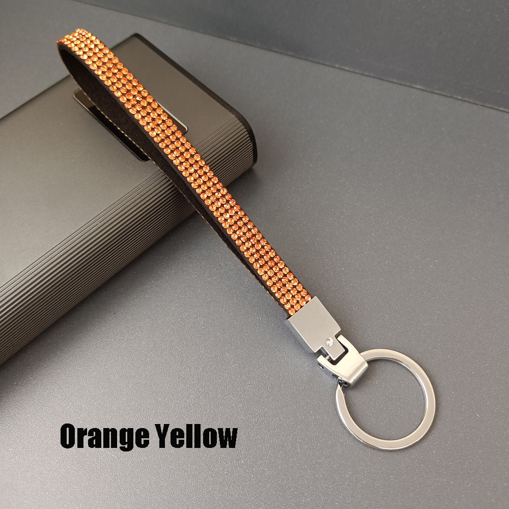 Durable elegant rhinestone keychain strap, chic women's accessory for keys.