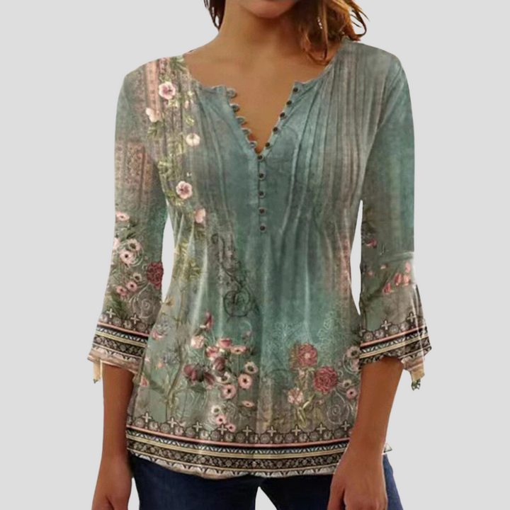 Women's chic apparel: an elegant semi-fitted top. Great for modern style, versatile fashion, and everyday wear.